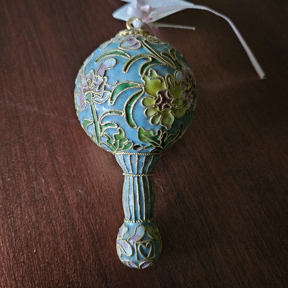 Cloissone Ornament by Nicki Yassaman NYCO International Vintage Rattle - Picture 5 of 11